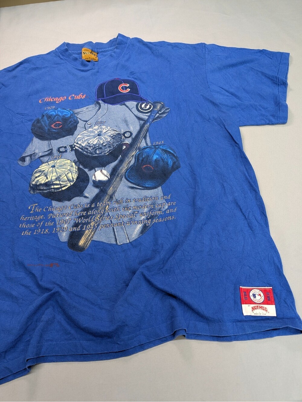 Vintage Chicago Cubs 1992 Graphic T Shirt Nutmeg Mills XL